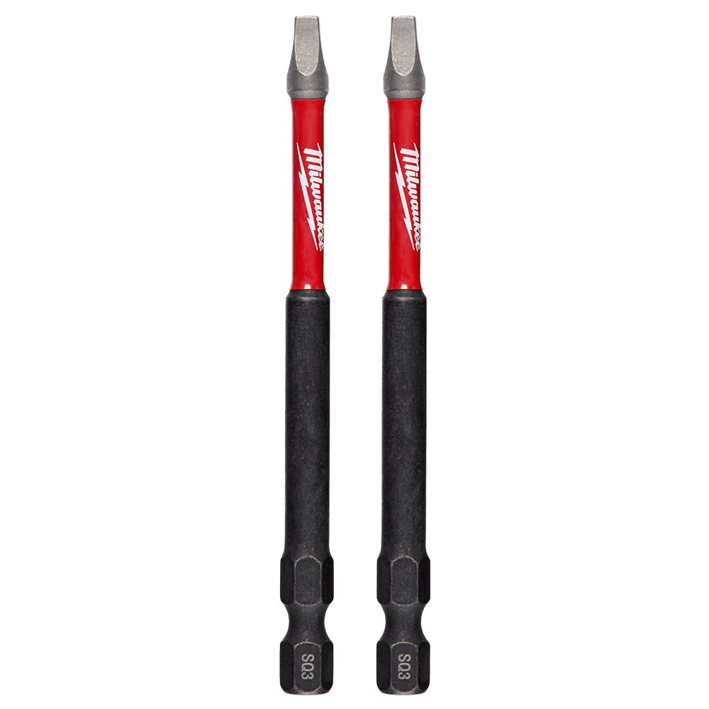 SHOCKWAVE Power Bit Square Recess #3 89mm (3-1/2'') 2PK 47501253 48324673