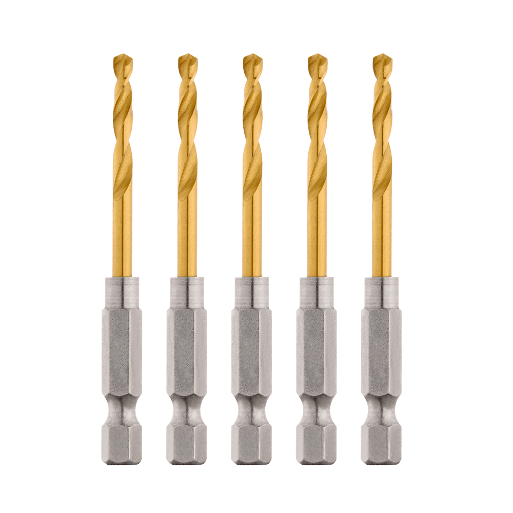 SHOCKWAVE Red Helix Titanium Drill Bit 3.2mm 5Pk 47501279 48894906