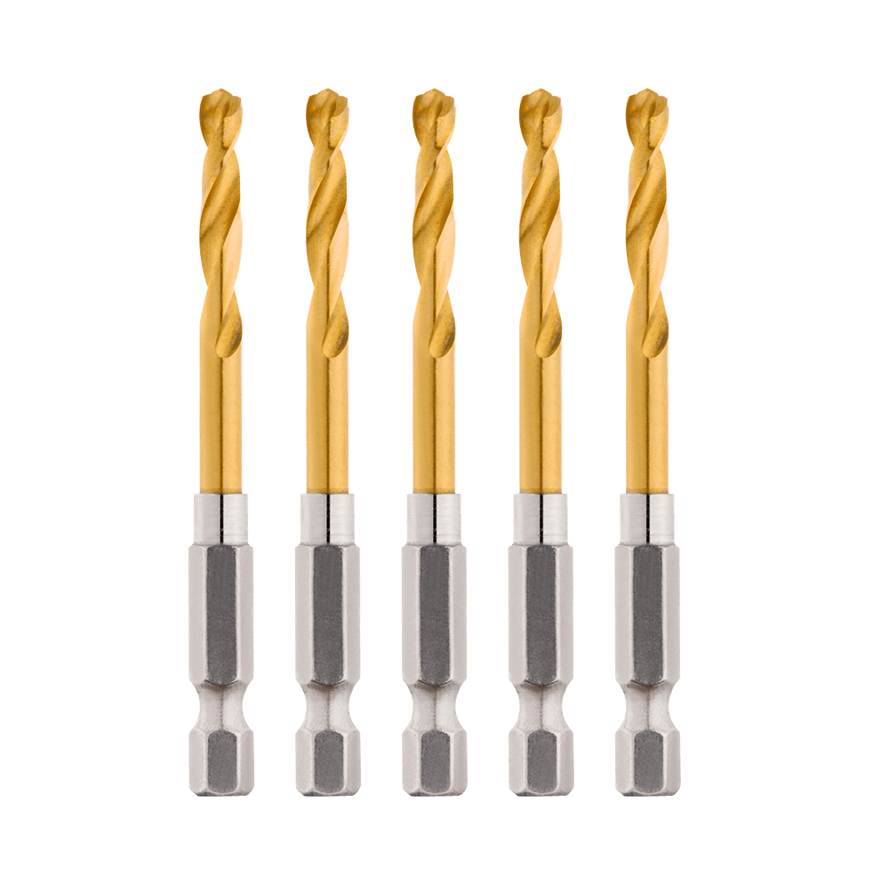 SHOCKWAVE Red Helix Titanium Drill Bit 4.2mm 5Pk 47501282 48894909