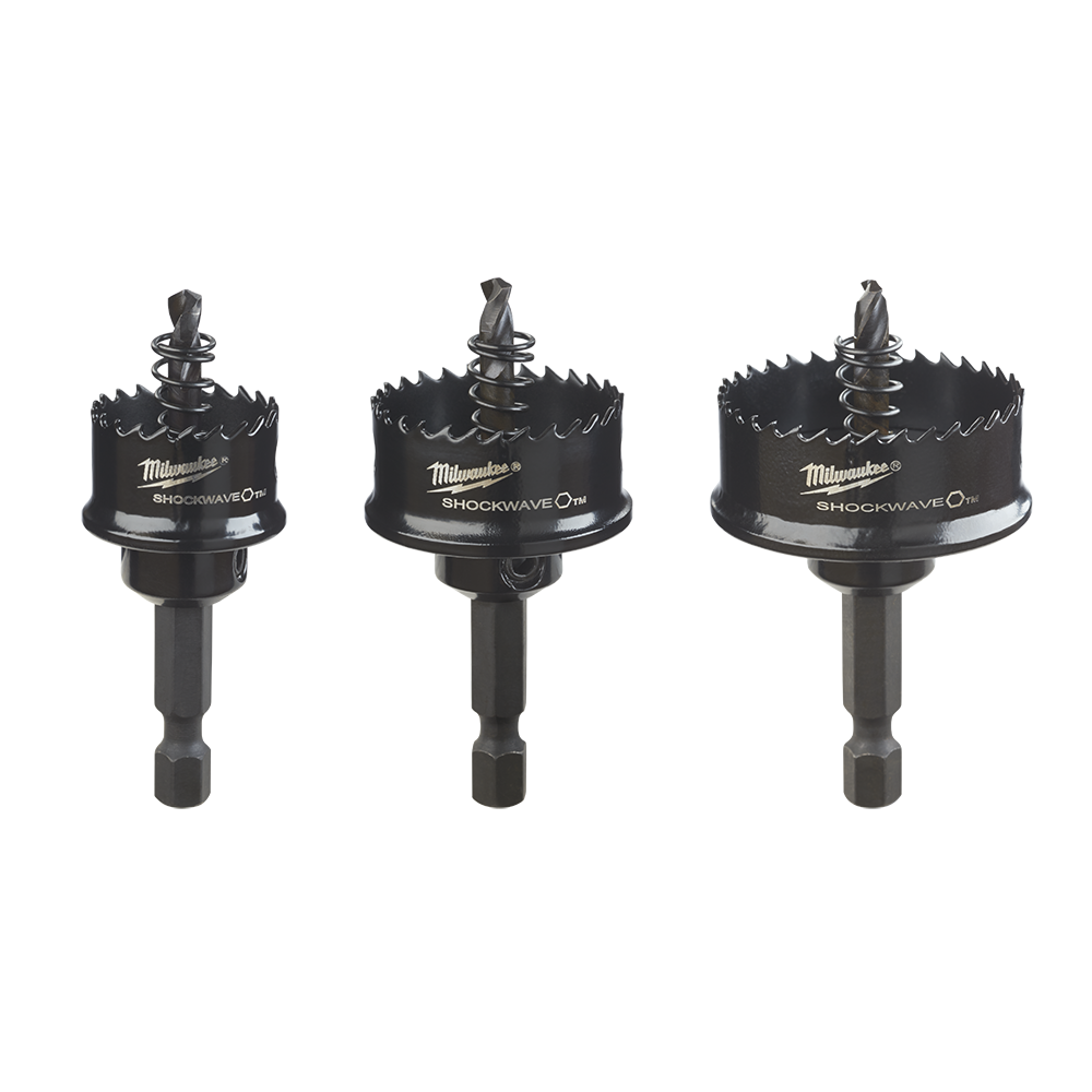 SHOCKWAVE Thin Wall Hole Saw 3Pce Kit 22mm 29mm 35mm 47501305 49224800