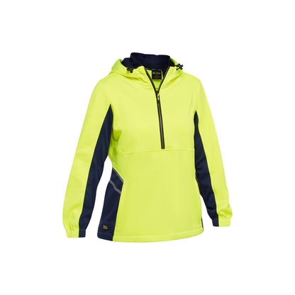 Jumper Womens Hi-Vis Liquid Repellent Fleece Hoodie BKL6571 Yellow/Navy 22_40048311_BKL6571_TT0422