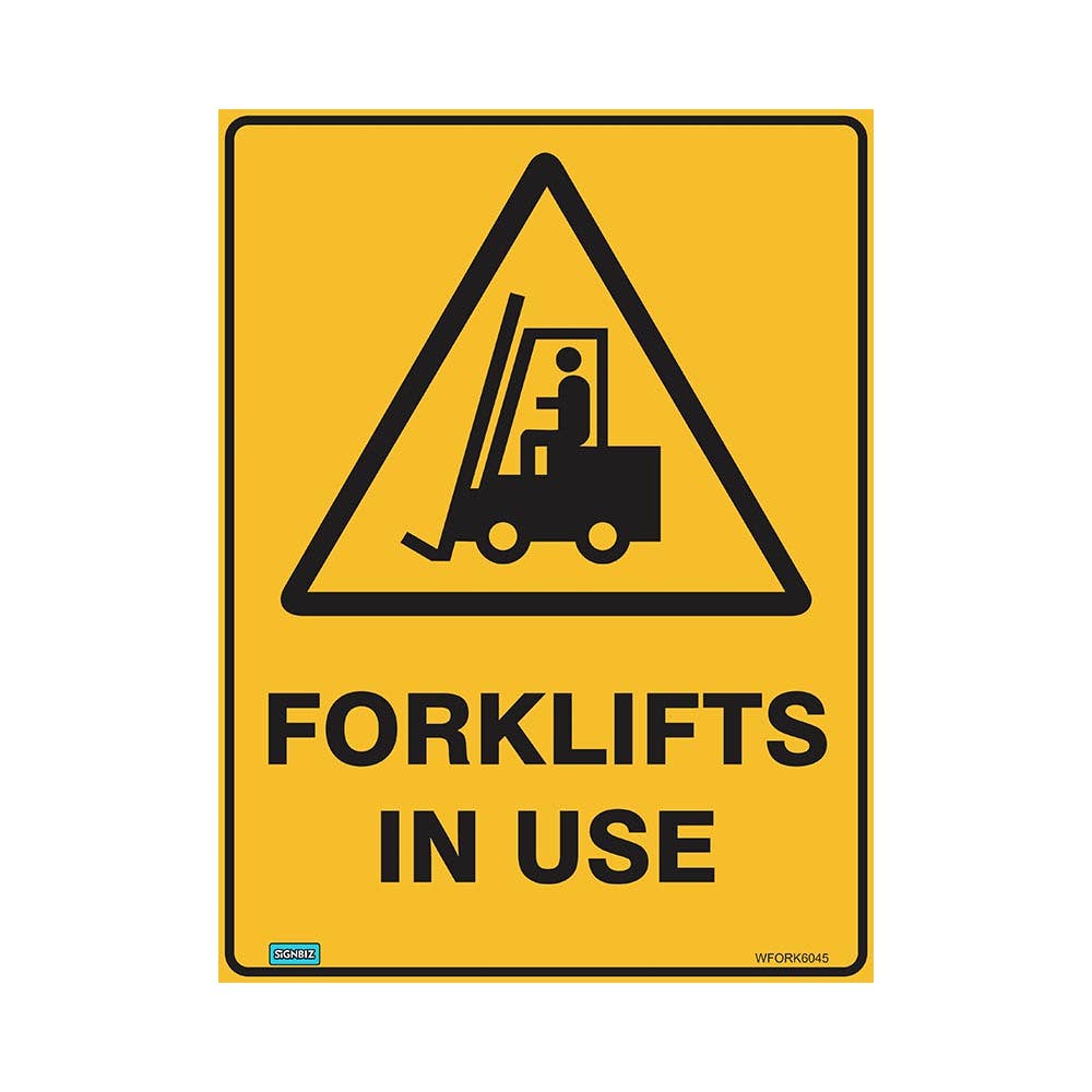Sign Poly A Frame Forklift In Use 600mm X 450mm UV_479745_WFORK6045PUV
