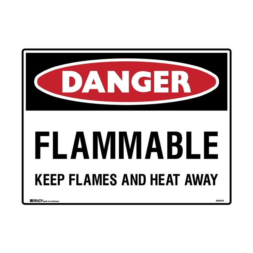 Danger Sign Keep Falmes And Heat Away Poly H450 X W600 482410 835354