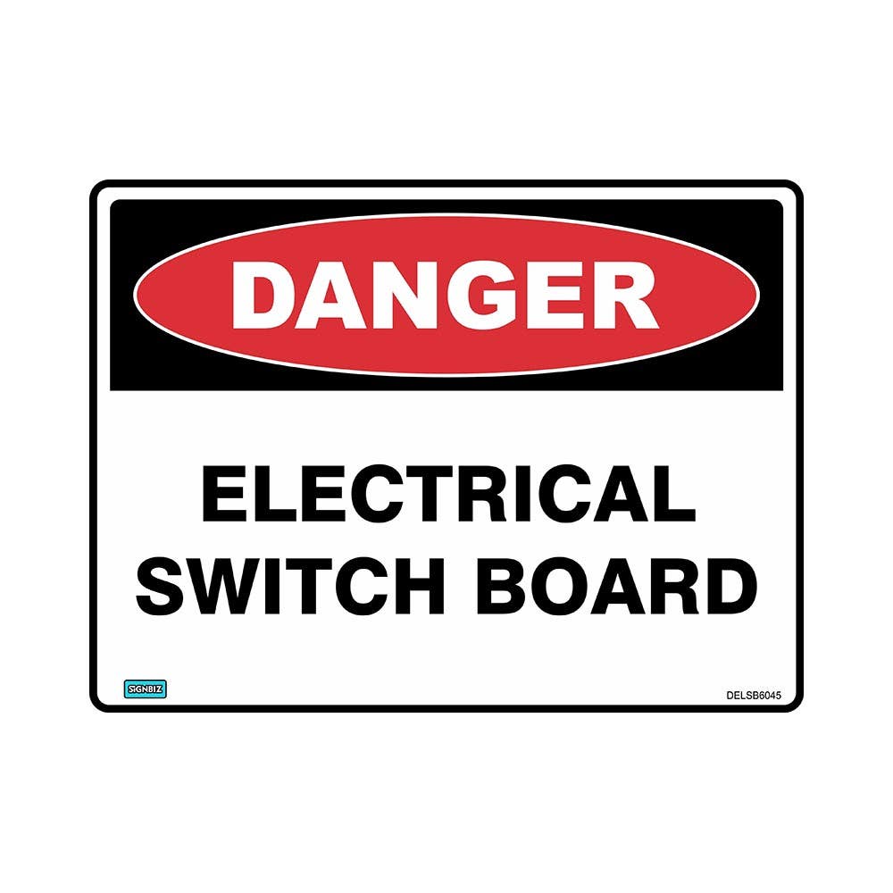 Sign DANGER ELECTRICAL SWITCHBOARD 225 X 300 Poly_484626_DELSB3022