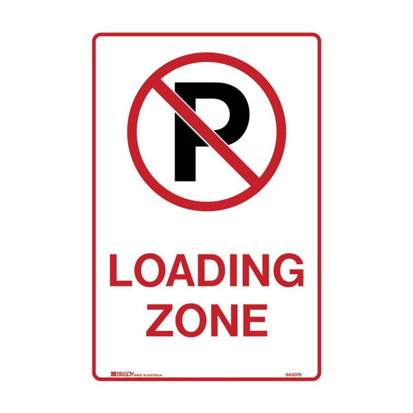 Safety Signs No Parking Loading Zone 300 X 450mm Aluminium – ATOM