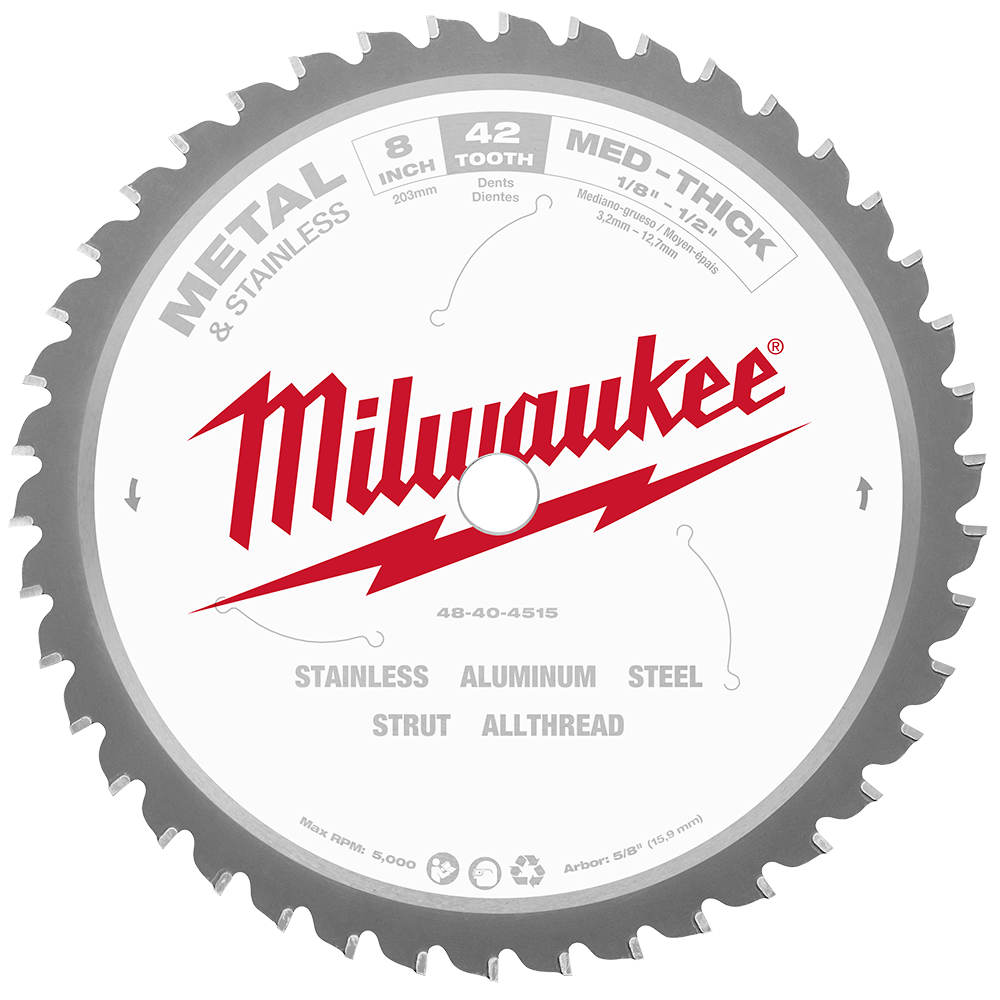 General Purpose Metal Saw Blade 42T 203mm 8'' Milwaukee 487816 48404515
