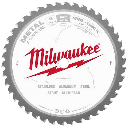 General Purpose Metal Saw Blade 42T 203mm 8'' Milwaukee 487816 48404515