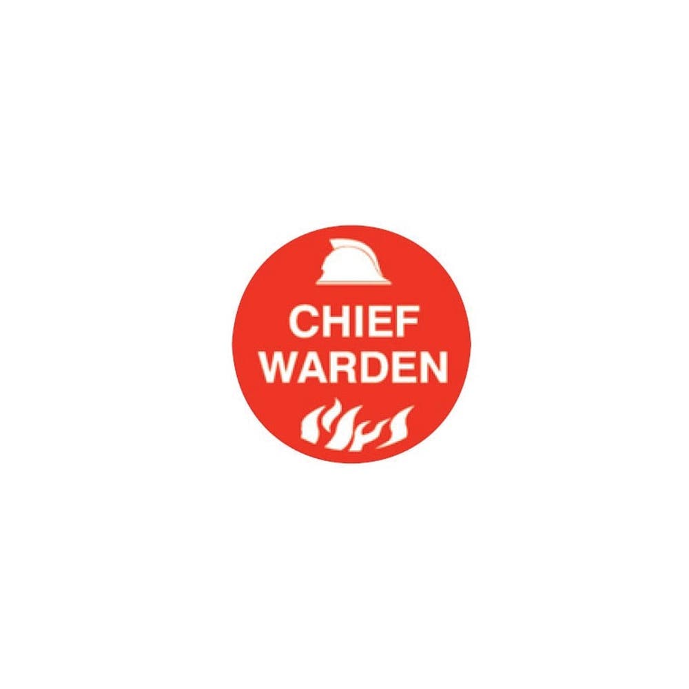 Sticker CHIEF FIRE WARDEN 35mm X 70mm 489949 845734