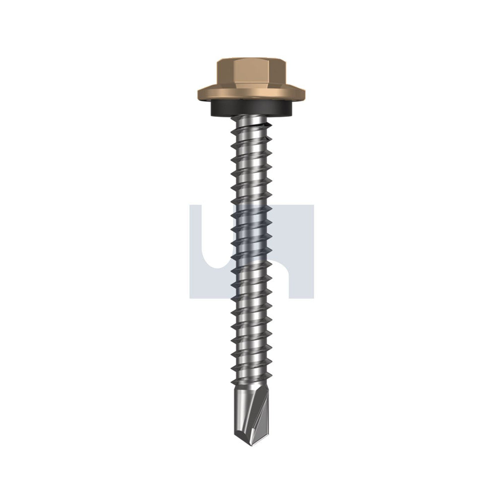 Metal Sds Hex Hd + Washer Pale Terracotta - Cl4 As3566 #12-14 45 - Pk 1000_40095586_TPTM4SH1214045