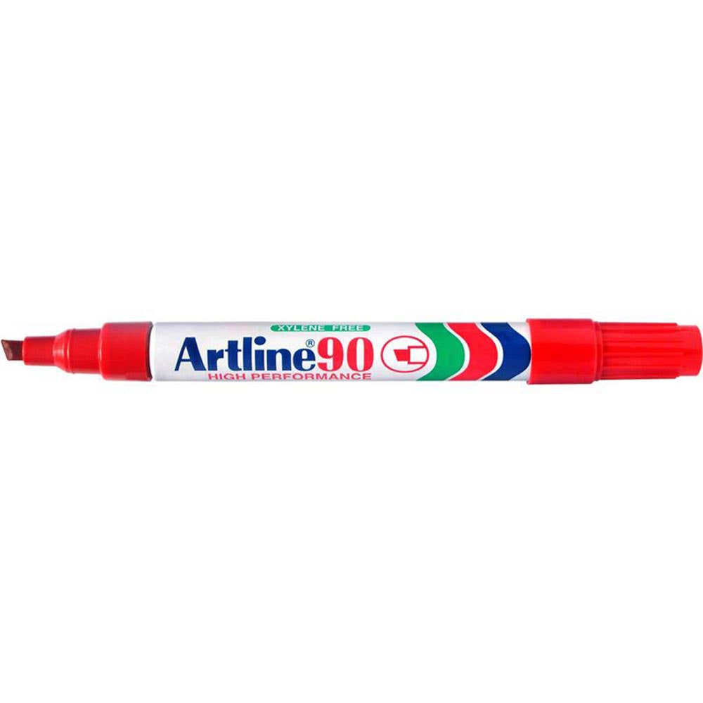 Marker Permanent Chisel Red 2.5mm Artline 90 4921109 109002