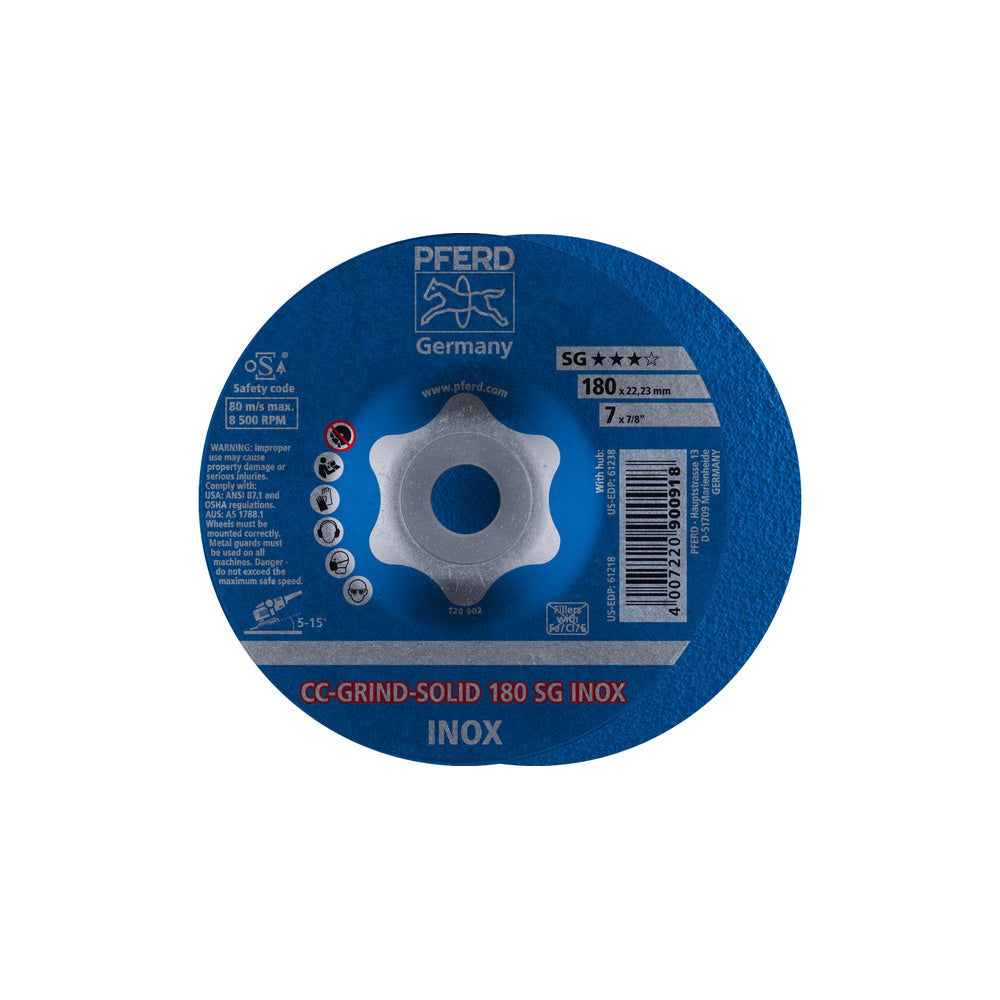 CC-GRIND SOLID grinding disc 180x22.23mm COARSE Performance Line SG INOX S_40108552_64186180