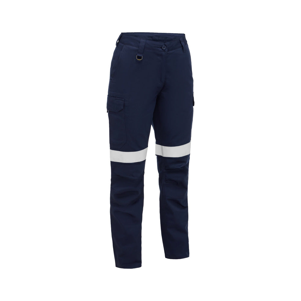 Pants Womens Industrial Cotton Cargo 240gsm Tape Navy 18 Bisley_40085388_BPCL6126T_BPCT18
