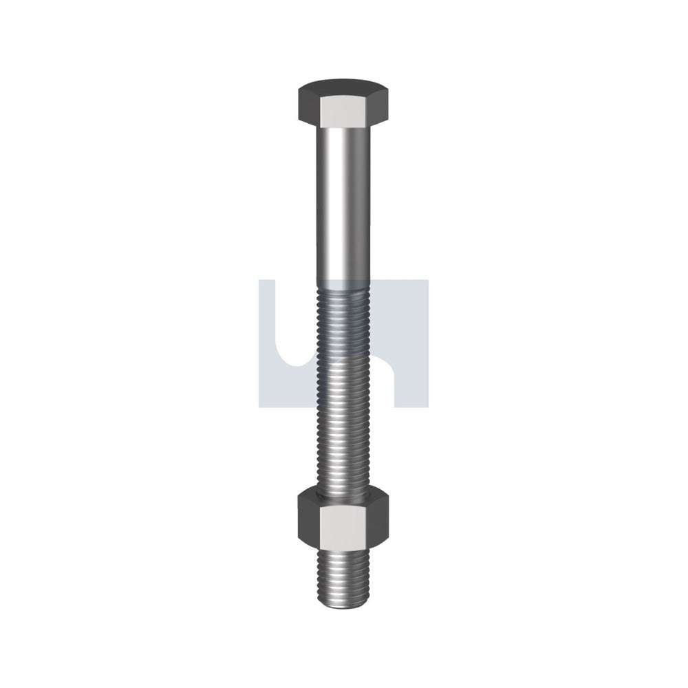 Hex Bolt & Nut Xl Thread HDG As1111.1/Cl 4.6 M10 75 - Pk 50_40090533_KBX46GCM100075
