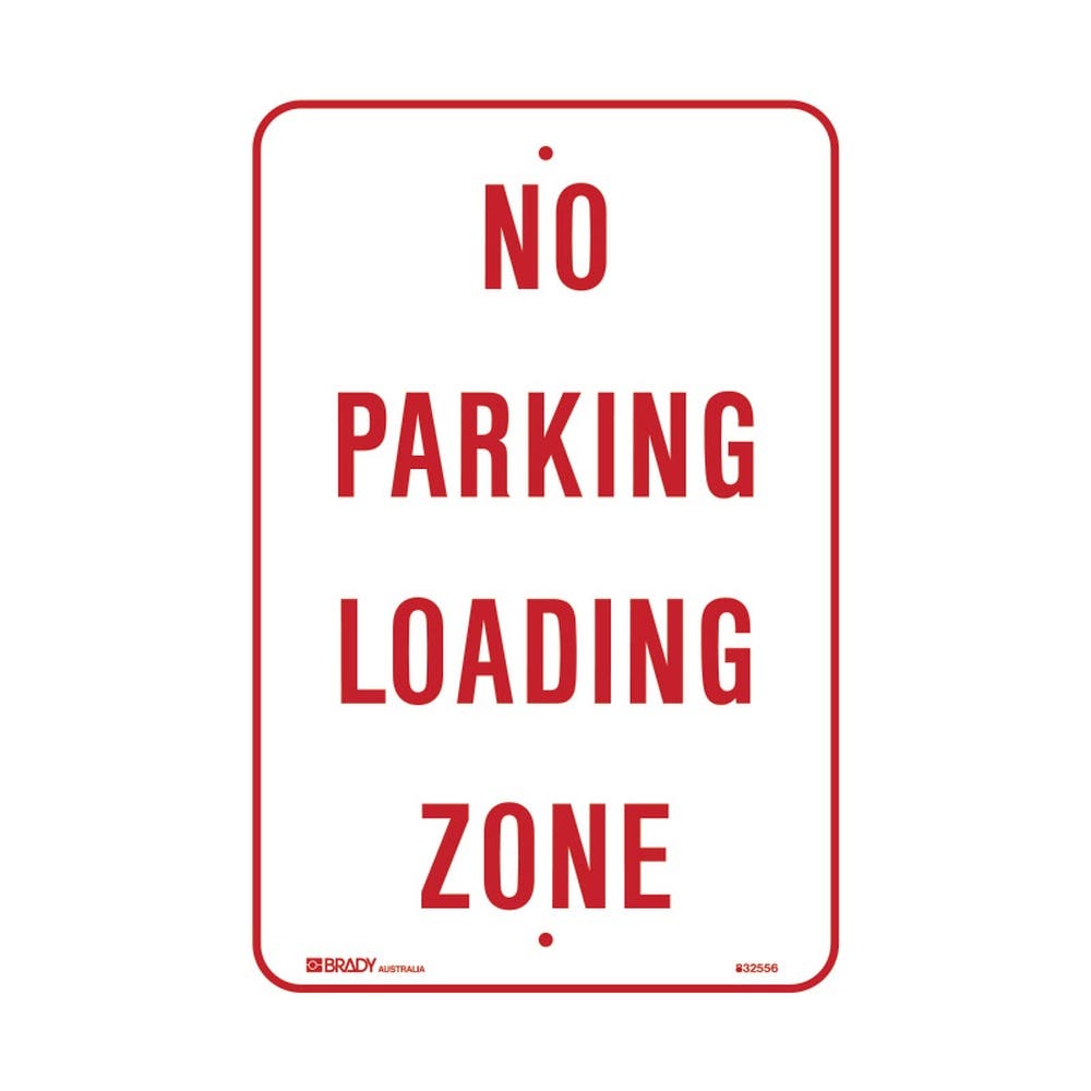 Sign LOADING ZONE 450 X 300mm Metal 500484 832557
