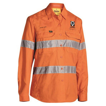 Shirt Womens L/S X Airflow 8910P Tape Orange 10 CRL + GC Logo 50107256 GC BL6416TCR BVEO10