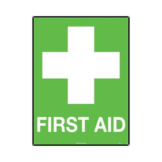 Sticker FIRST AID + Cross Pictogram 90 X 55mm Pk 10_426695_501SSA