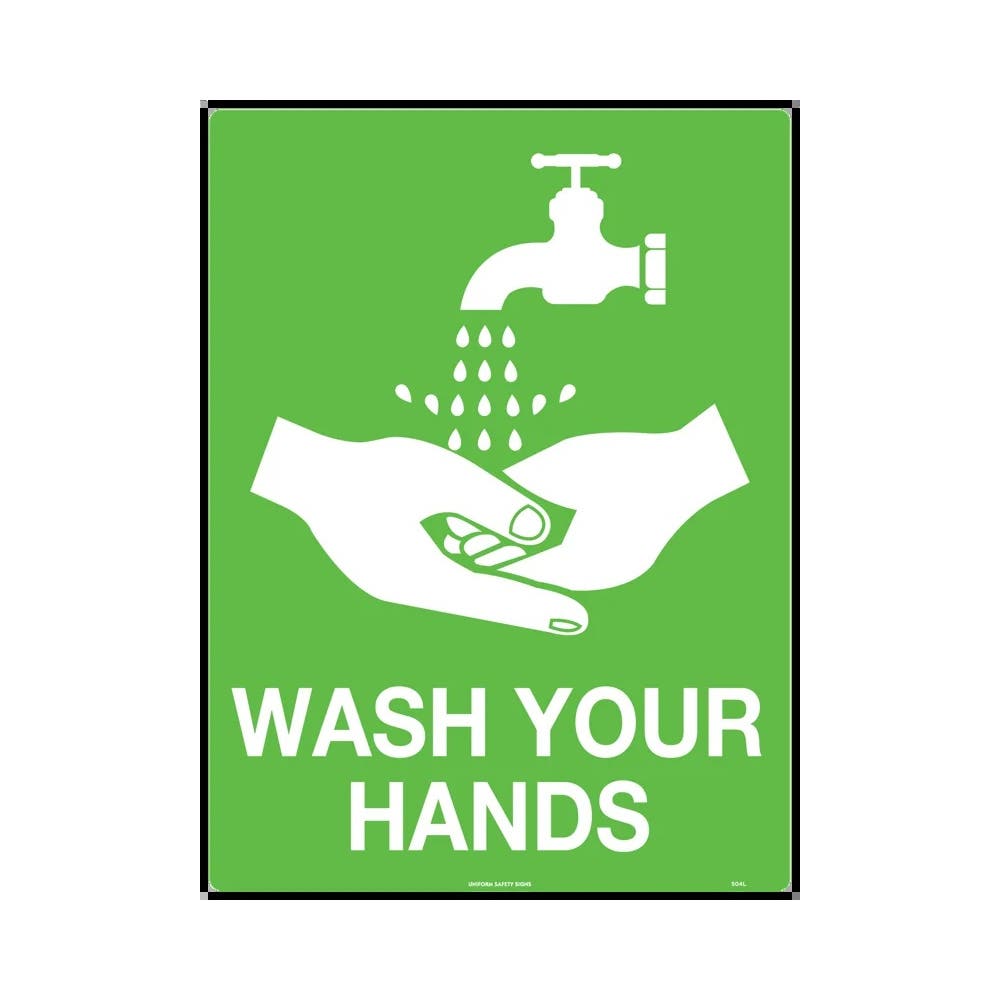 Sign Poly 300x225mm - Wash Your Hands_36019410_504MP