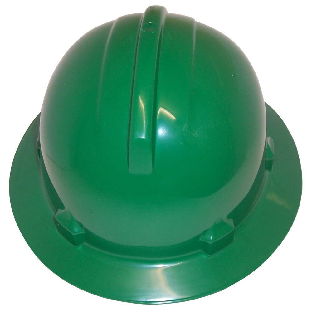 Hat Hard Green Full Brim 6 Point Harness Unvented 3M HH40_507709_7012921125