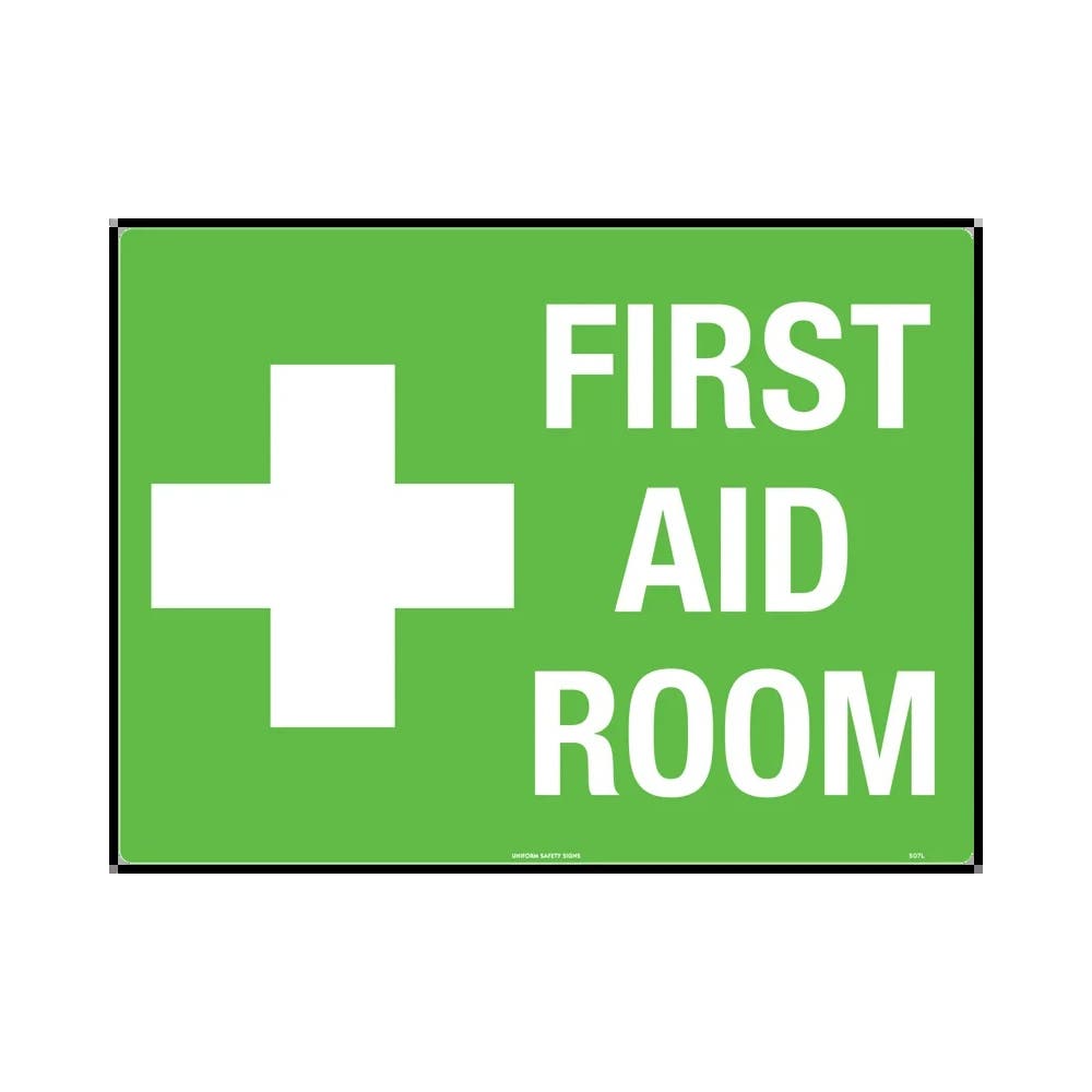 Sign FIRST AID ROOM 600 x 450mm Metal_306434_507LM