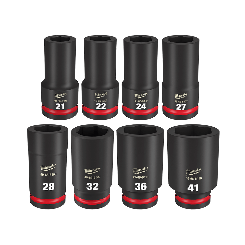 Socket Set Impact 3/4'' Dr. 8PC Metric Deep 6 Point Shockwave 508301 49667055