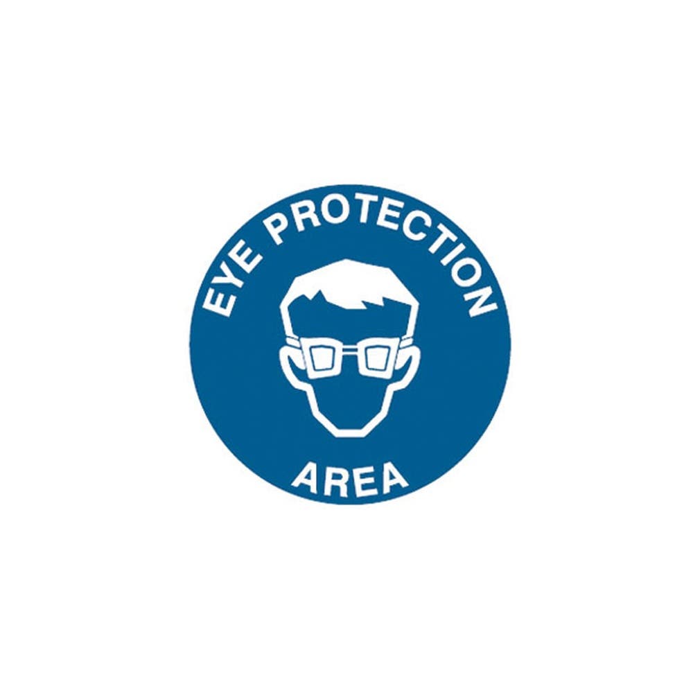 Floor Sign S/A Vinyl 440mm Eye Protection Area 511898 842098
