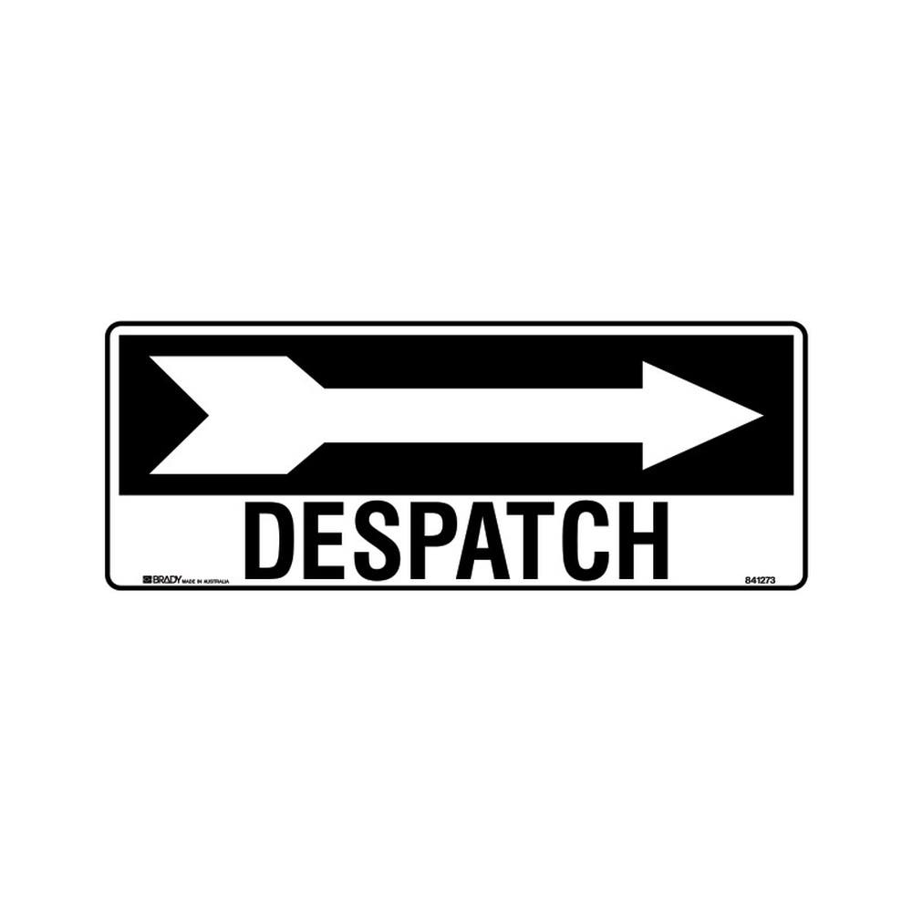 Sign Brady Metal 450x180 Despatch Arrow Right 512659 841273