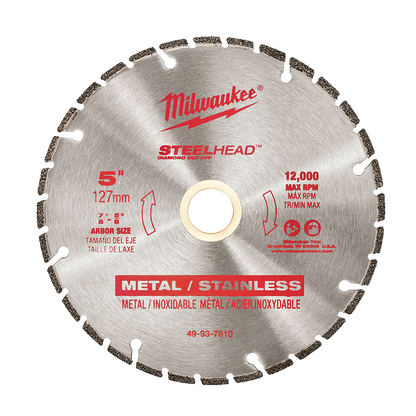 Blade Cut Off Diamond 125mm 5'' Steelhead Milwaukee 516158 49937810