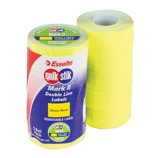 Quikstik Label 23X16Mm Plain 48269 Fluoro Yellow_520300842_48269