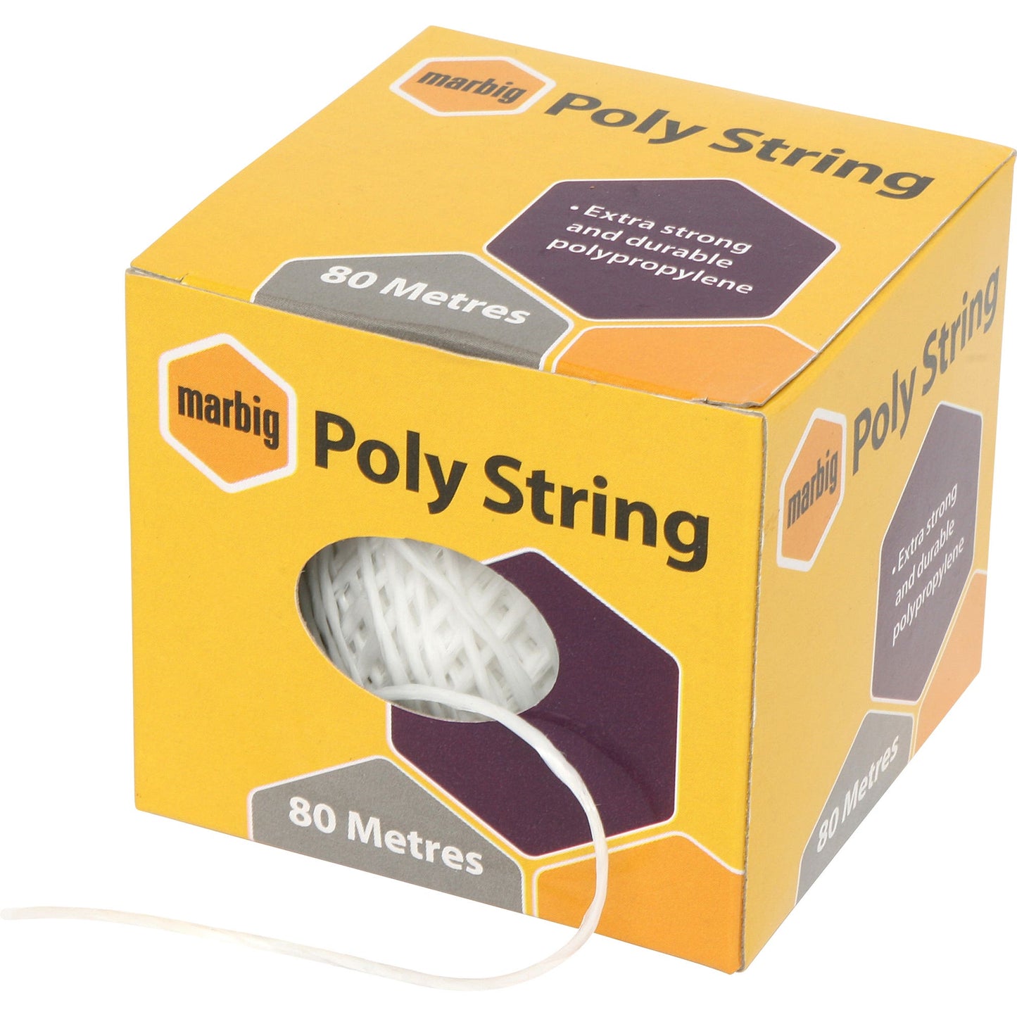 Marbig Poly String Poly 80M White 520301200 54393