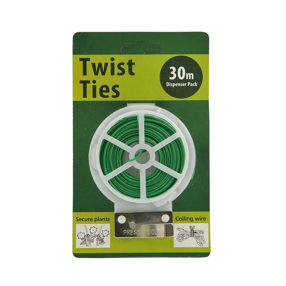 Twist Wire Dispenser & Cutter Green 30m Pk 2 5219008 50220