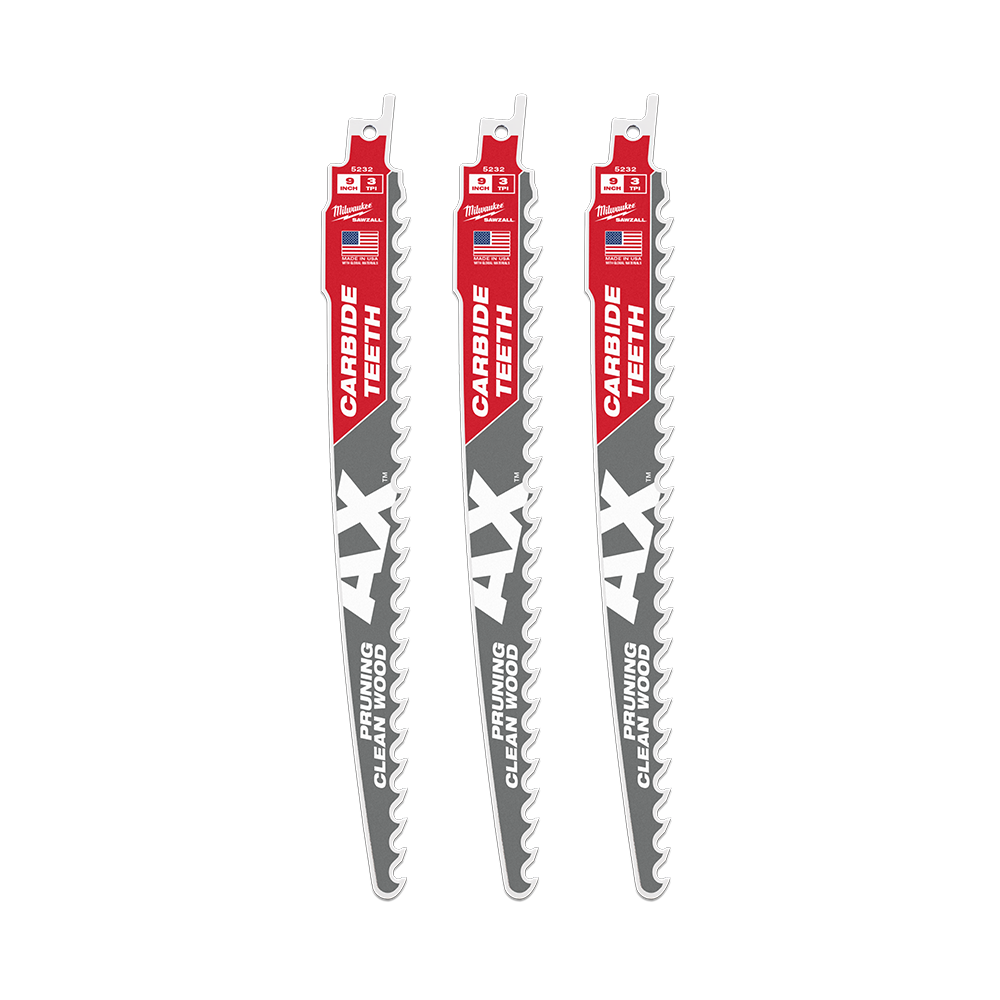 PRUNING AND CLEAN WOOD 225MM 3PK AX WITH CARBIDE TEETH 522306 48005332
