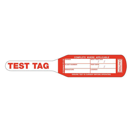 Appliance Test Tags December - February Red 100 Pk 5229001 TAGTA1R