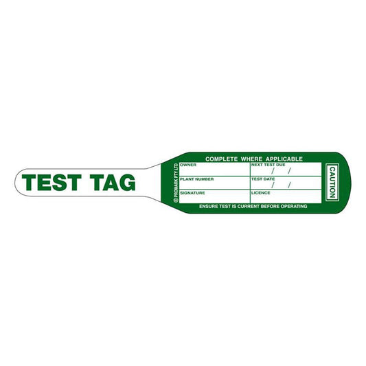 Appliance Test Tags March - May Green 100 Pk 5229002 TAGTA2G