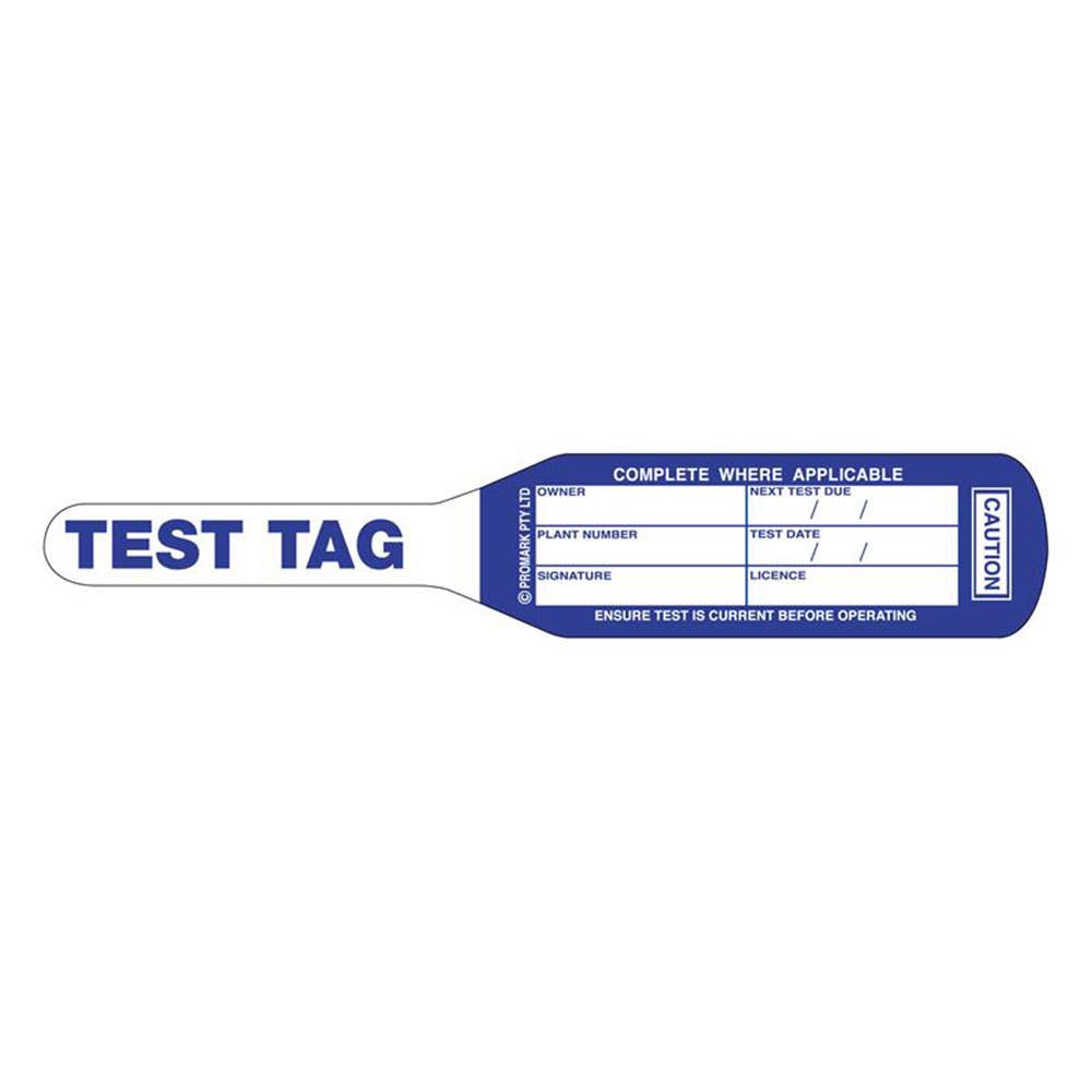 Appliance Test Tags June - August Blue 100 Pk 5229003 TAGTA3BL