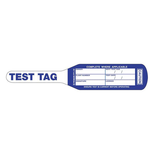 Appliance Test Tags June - August Blue 100 Pk 5229003 TAGTA3BL