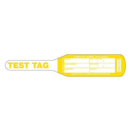 Appliance Test Tags September - November Yellow 100 Pk 5229004 TAGTA4Y