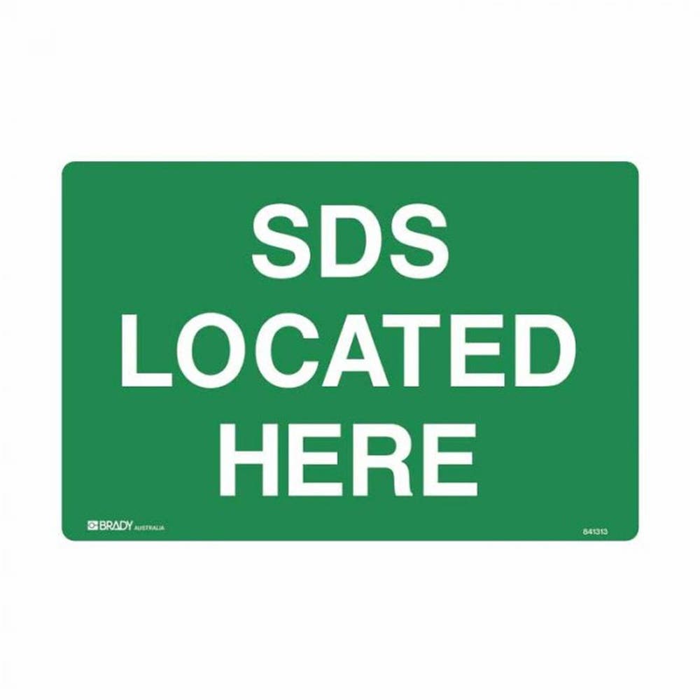 SDS Located Here Sign Metal 300x225 527380 873609