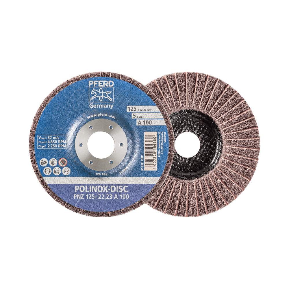 POLINOX non-woven fibre-backing disc PNZ 125 mm centre hole 22.23 mm A100_40108341_44692266