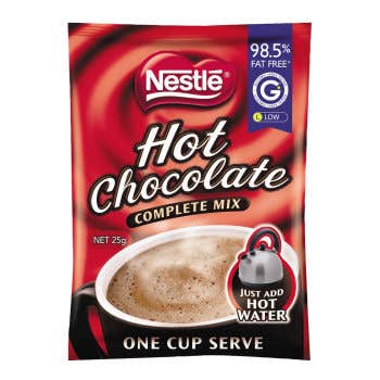 Nestle Hot Chocolate Sachet Complete Mix Box 100 87000229 12579184
