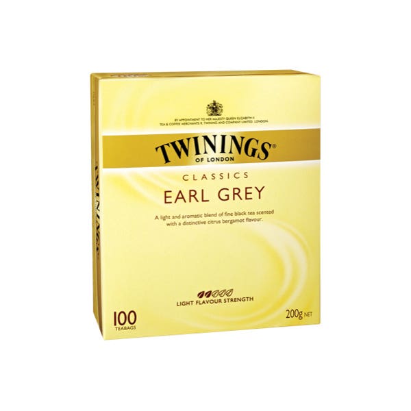 Twinings Tea Bags Earl Grey Pack 100 87001044 80057