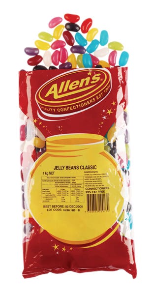 Allens Lollies Jelly Beans 1Kg 87000011 12256783