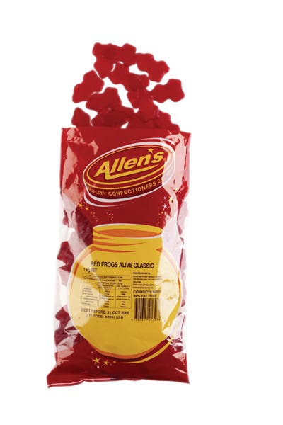 Allens Lollies Red Frogs 1.3Kg 87000021 109106