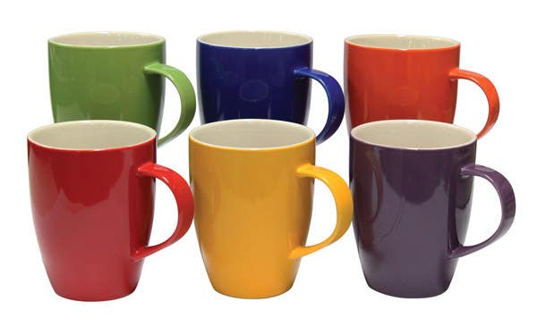 Connoisseur Assorted Coloured Mugs 370M Pack 6 1018338 52014