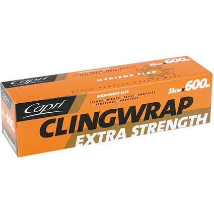 Capri Cling Wrap 330mmx600M Clear 530106900 C-CW33D