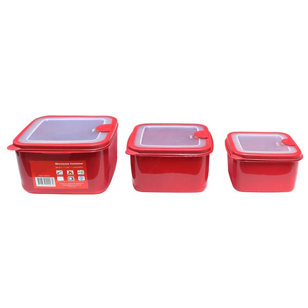 Connoisseur Microwave Containers Red Set 3 530110400 4200033