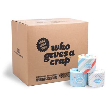 Who Gives A Crap 100% Recycled Toilet Paper 3 Ply 400 Sheets 100X100mm 48 1040634 WGAC DL 48