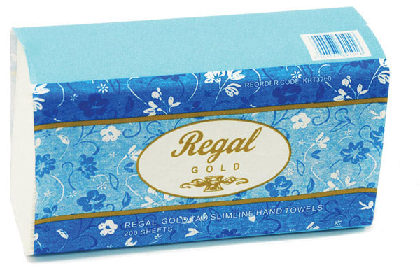 Regal Gold Tad Hand Towel Slimline Ktr3200 200 Sheet 22.5X23X8cm Box 16_1018123_KRT3200