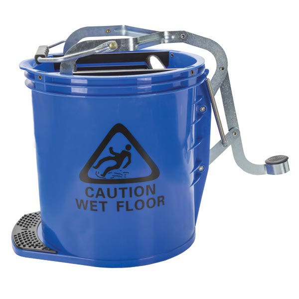 Cleanlink Mop Bucket 12004 Hd Metal Wringer Blue 16L 1031234 12004CM
