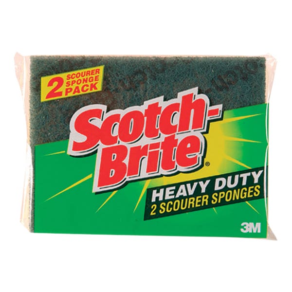 Scotch-Brite Scourer Sponge Scotchbrite Heavy Duty Twin 87000854 73981