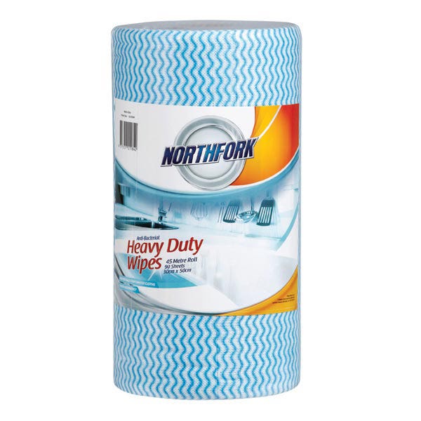 Northfork Premium Commercial Wipes 90 Sheets 45M Roll Blue 1031203 631253641
